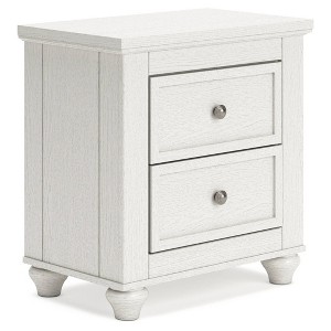 Grantoni Nightstand White - Signature Design by Ashley: Equipped with USB Ports, Storage Compartments - 1 of 4
