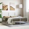 vidaXL Metal Bed Frame with Headboard and Footboard White 53.9 in.x74.8 in. Full - 3 of 4