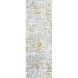 Washable Runner Rug, Non Slip Modern Abstract Carpet, Foldable Low Pile Hallway Mat for Entryway or Kitchen - 1 of 4