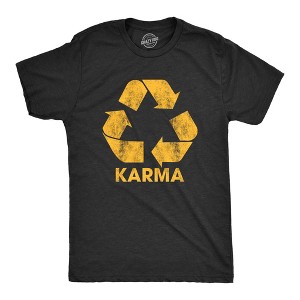 Mens Karma Recycler T Shirt Funny Motivational Positivity Universe Graphic Novelty Tee - Crazy Dog Men's T Shirt - 1 of 4