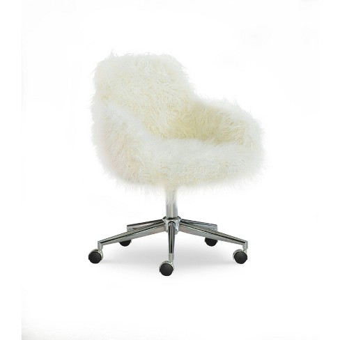 Fiona Chrome Base Office Chair Linon, Upholstered Desk Chair Target