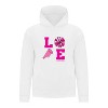 Everyday Kids Cheerleading LOVE Girls Pullover Hoodie – Pink Pom Pom & Megaphone Graphic Sweatshirt - 2 of 4