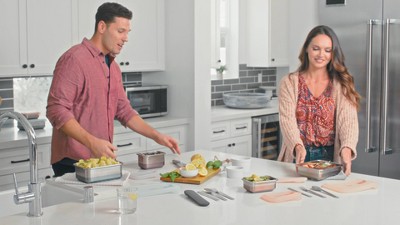 Rose Stainless Steel Snack Container with Airtight Lid