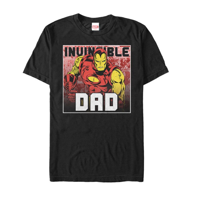 Men's Marvel Father's Day Iron Man Invincible Comic T-Shirt, 1 of 5