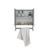 Optim Medicine Cabinet with towel holder 17.4" Wide Medice Cabinet Organizer with Two interior Shelves and Tower Holder for Bathroom, Kitchen, Mudroom - 3 of 4