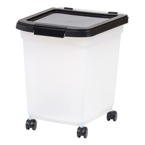 IRIS USA 32.5qt/25lbs Pet Food Container with Sealed Top, Black - 1 of 4