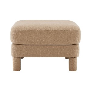 Sapphtopaz Modern Ottoman with Thick Upholstered Foot Stool for Sofa with Wood Cylindrical Legs End of Bed Bench for Living Room,Bedroom - 1 of 4