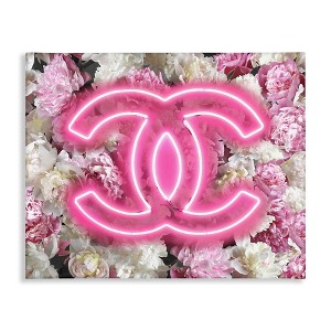 Stupell Industries Pink Neon Glam Flowers, 16" x 20" - 1 of 4