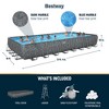 Bestway APX 365 Rectangular Swimming Pool Above Ground Outdoor Backyard Framed Pool Set with Sand Filter Pump, Ladder, and Cover, 31'4" x 16' x 52" - 3 of 4
