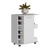 Depot E-Shop Bar Cart with 6-Built in Bottle Racks, Casters and 2-Open Side Shelves - 3 of 4