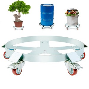 VEVOR 55 Gallon Heavy Duty Drum Dolly, 1250lbs Load Capacity, Barrel Dolly Cart Drum Caddy, Non Tipping Hand Truck Capacity Dollies with Steel Frame - 1 of 4