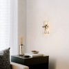LNC Tadonipkeseismo 2-Lights 8" Luxury and Glam Crystal Tube Wall  Lights, Gold - 4 of 4