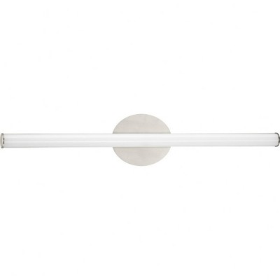 Progress Lighting Phase 3 LED Linear Vanity Light, 1-Light, Wall Light, Brushed Nickel, Acrylic Shade