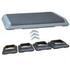 BestParts 3-Height Aerobic Step w/4 Risers - 330lbs Capacity, Non-Slip HDPE Platform, Gray - 3 of 4