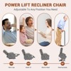 Power Lift Recliner Chair, Electric Recliners, Stand Assist with Cup Holders, Side Pocket, Single Sofa Seat for Living Room - 4 of 4
