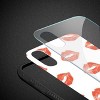 Reiko iPhone X/iPhone XS Hard Glass Design TPU Case with Lipstick Kiss Pattern - 3 of 4