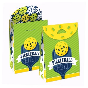 Big Dot of Happiness Let’s Rally - Pickleball - Birthday or Retirement Gift Favor Bags - Party Goodie Boxes - Set of 12 - 1 of 4