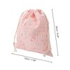 Unique Bargains Skateboard Rabbit Drawstring Makeup Bag Pink 1 Pc - 2 of 4