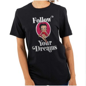 Betty Boop Follow Your Dreams Cute Womens Graphic T Shirt Tees Brisco Brands - 1 of 4