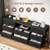 Furnulem 9 Drawer Dresser 63” Long TV Stand for Bedroom Center with Power Outlet & LED Light for 65"-75" TV Black Dresser with Fabric Storage - 4 of 4