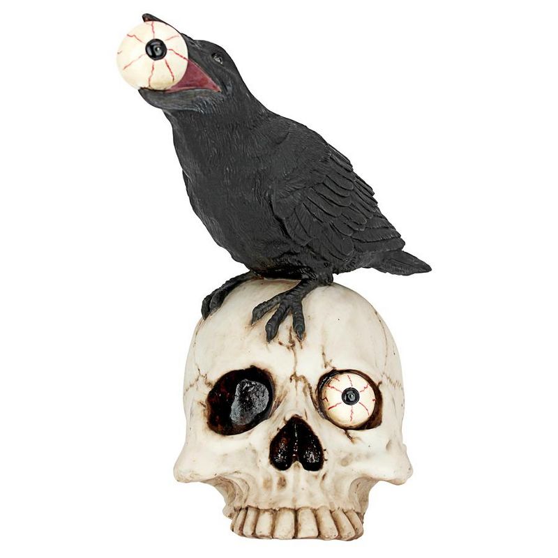 Design Toscano All-Seeing Harbinger of Doom Raven and Skull Statue, 2 of 7