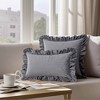 REGALWOVEN Scalloped Trim Outdoor Throw Pillow Covers for Sofa Living Room Home Decor 1 Pc - 2 of 4