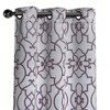 Kate Aurora Living 2 Pack Reversible Geometric Room Darkening Grommet Curtains - 38 in. W x 84 in. L, Lavender/Purple - 2 of 4