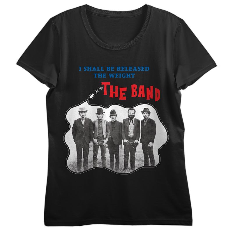 The Band I Shall Be Released the Weight Women's Black Short Sleeve Tee, 1 of 3