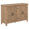 ORRD 4-Door Storage Sideboard w/Adjustable Shelves, Retro Handles, Pinewood Legs - For Living Room, Study, Entryway - 4 of 4
