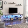 Garvee LED TV Stand, Entertainment Center for 80 inch TV Media Console Table, Gaming TV Stand with Storage Shelves and Power Outlets for Living Room - 3 of 4