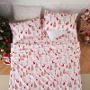 Christmas Sheets Set, 4-Piece Soft Brushed Microfiber, 16" Deep Pocket Fitted Sheet, Flat Sheet & 2 Pillowcases, Winter Holiday Bedding Set - 4 of 4