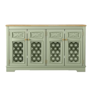 Festivo 57" Vintage Storage Accent Buffet Sideboard Cabinet Green - 1 of 4