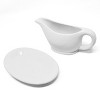 KOVOT White Elegant 12oz Ceramic Gravy Boat and Saucer Plate Set - Perfect for Gravies, Sauces, and Dressings - Microwave and Dishwasher Safe - 3 of 4