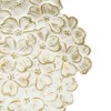 Embossed Floral Trinket Dish White Cast Iron by Foreside Home & Garden - 3 of 4