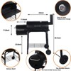 SKONYON Charcoal Grill Portable Outdoor BBQ Grill with Offset Smoker - 4 of 4