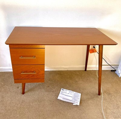 Leon Collection leon-87wb-s 87 3 PC Desk Home Office Suite with Metal