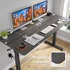 Infurnic Desks, Standing Desk with Splice Board, Adjustable Height Sit Stand Desk for Office or Home, Black, 24"*55"*27.5" - 4 of 4