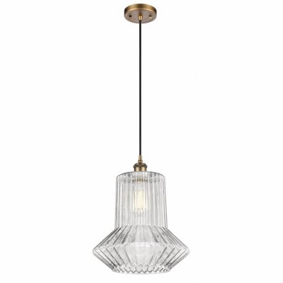 Springwater - 1 Light Cord Hung Mini Pendant In Industrial Style-14 Inches Tall and 12 Inches Wide