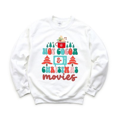 Simply Sage Market Women's Graphic Sweatshirt Retro Hot Cocoa Mug And Christmas Movies