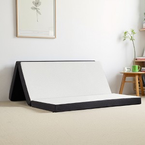 MAYEERTY 4inch Single Size Tri Folding Memory Foam Mattress, Portable Mattress, Non-Slip Bottom, White - 1 of 4