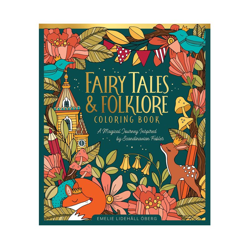 Fairy Tales & Folklore Coloring Book - by  Emelie Lidehäll Öberg (Hardcover), 1 of 2