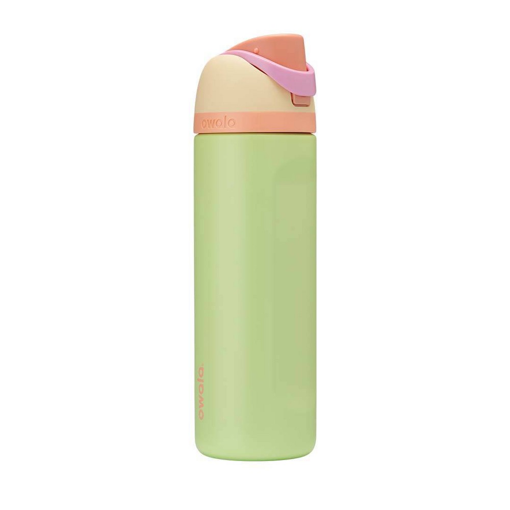 Photos - Glass Owala 24oz FreeSip Stainless Steel Water Bottle - Lime Light: Insulated, BPA-Free, Leakproof, Straw Lid