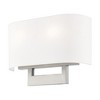 Livex Lighting Hayworth 2 - Light Wall Light in  Brushed Nickel - 3 of 4
