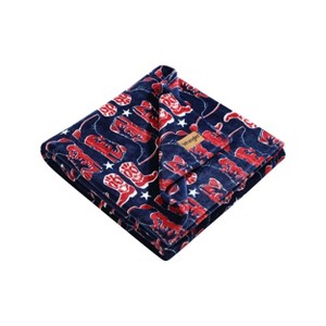 Wrangler 50"x70" Knockin Boots Throw Blanket Blue - 1 of 4