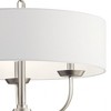 Kennewick™ 3 Light Chandelier with White fabric Brushed Nickel - 2 of 3