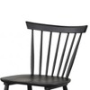 Royal Hampton Side Dining Chair Set of 2, Farmhouse Spindle Back, Black Wood - 4 of 4