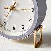 Round Decorative Tabletop Clock - Gray/Brass - Hearth & Hand™ with Magnolia - 4 of 4