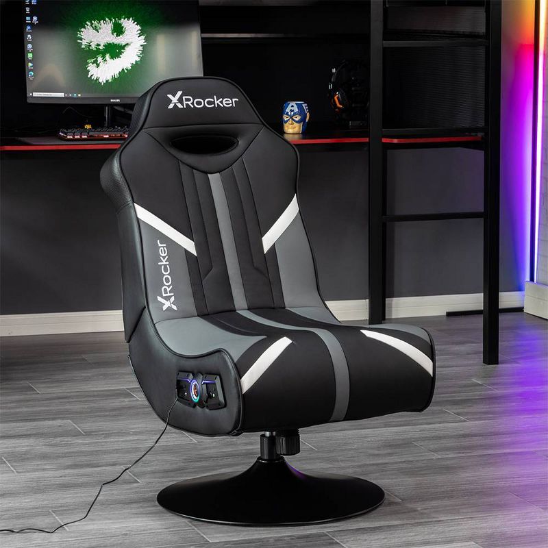 Nebula Pedestal Gaming Chair with 2.1 Bluetooth Audio - X Rocker, 5 of 12