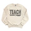 Simply Sage Market S.W.Smiley Teach Checkered Sweatshirt - 2 of 4
