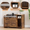 Litter Box Enclosure with Top Opening with Cushion, Hidden Litter Box Cabinet with Storage - 4 of 4
